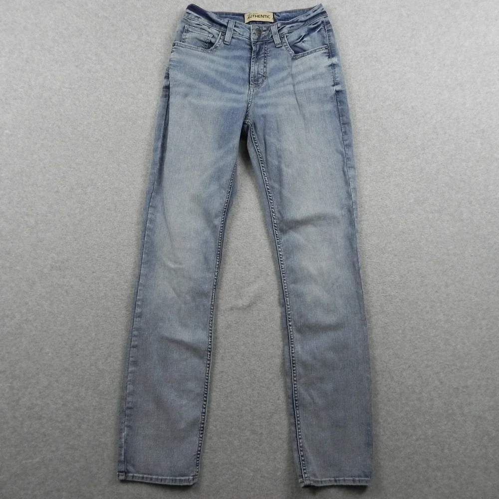 Silver Jeans Womens 6/31 The Curvy High Slim Straight Stretch Flex Denim Blue